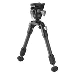 EQ-Precision 2QS A - Zweibein aus Aluminium mit abnehmbarer Picatinny-Schiene und Kugelkopf - Traglast 12 kg