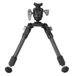 EQ-Precision 2QS A - Zweibein aus Aluminium mit abnehmbarer Picatinny-Schiene und Kugelkopf - Traglast 12 kg