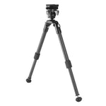 EQ-Precision 2QS C - Zweibein aus Carbon mit abnehmbarer Picatinny-Schiene und Kugelkopf - Traglast 12 kg