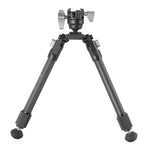 EQ-Precision 2QS C - Zweibein aus Carbon mit abnehmbarer Picatinny-Schiene und Kugelkopf - Traglast 12 kg