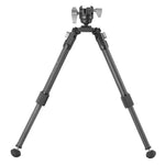 EQ-Precision 2QS C - Zweibein aus Carbon mit abnehmbarer Picatinny-Schiene und Kugelkopf - Traglast 12 kg