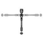 EQ-Precision 1QS A - Zweibein aus Aluminium mit abnehmbarer Picatinny-Schiene und Kugelkopf - Traglast 10 kg