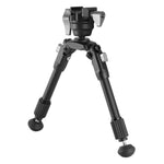EQ-Precision 1QS A - Zweibein aus Aluminium mit abnehmbarer Picatinny-Schiene und Kugelkopf - Traglast 10 kg