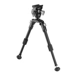 EQ-Precision 1QS A - Zweibein aus Aluminium mit abnehmbarer Picatinny-Schiene und Kugelkopf - Traglast 10 kg