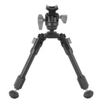 EQ-Precision 1QS A - Zweibein aus Aluminium mit abnehmbarer Picatinny-Schiene und Kugelkopf - Traglast 10 kg