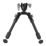 EQ-Precision 1QS A - Zweibein aus Aluminium mit abnehmbarer Picatinny-Schiene und Kugelkopf - Traglast 10 kg