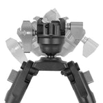 EQ-Precision 1QS C - Zweibein aus Carbon mit abnehmbarer Picatinny-Schiene und Kugelkopf - Traglast 10 kg