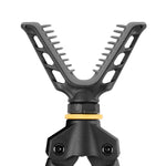 QUEST B62 C - Leichtes Carbon-Zweibein mit V-Yoke-Gewehrablage für präzise Unterstützung - Traglast 7 kg