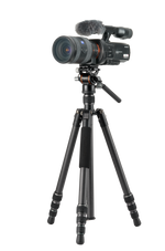 VESTA GO 234CV10 Reisestativ aus Carbon mit Videokopf - 5 kg Traglast